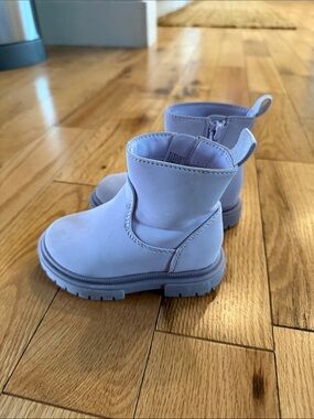 Cat & Jack Lavender Kids Ankle Boots with Side Zip